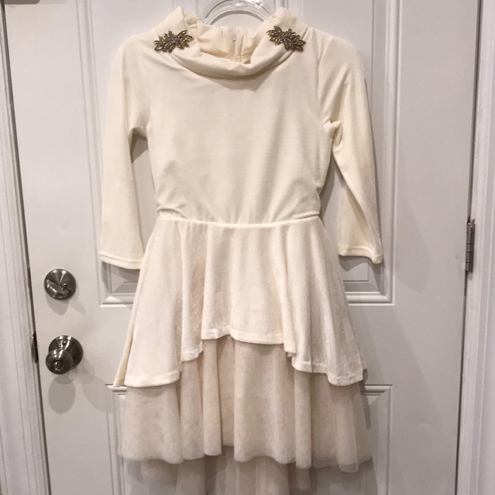 Joyfolie ivory holiday dress